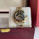 High Replica Rolex Submariner Yellow Gold Black Face Bezel Watch 40mm